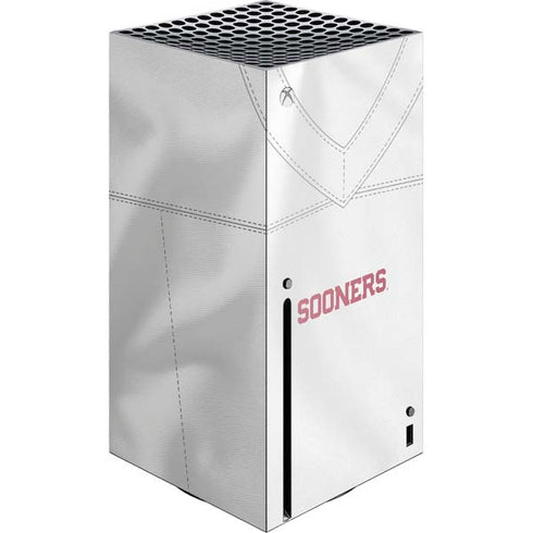 University of Oklahoma White Jersey Xbox Series X Console Skin