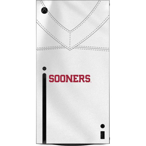 University of Oklahoma White Jersey Xbox Series X Console Skin