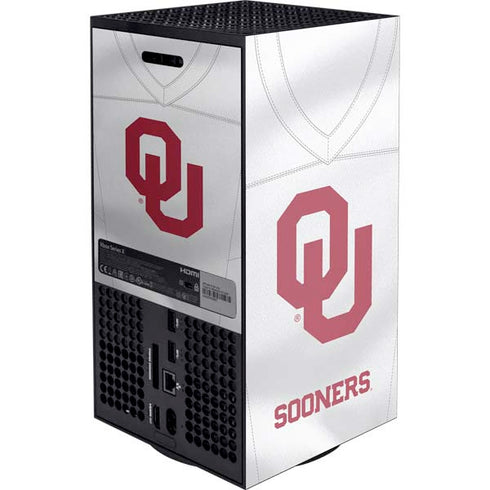 University of Oklahoma White Jersey XBox Series X Digital Edition Console Skin