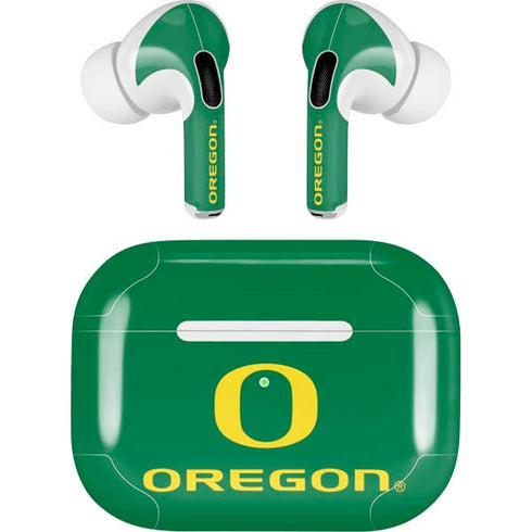 University of Oregon Yellow O with Text AirPods Skins