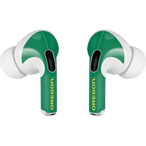 University of Oregon Yellow O with Text AirPods Skins
