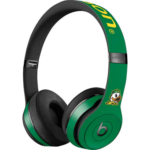 University of Oregon Yellow O with Text Beats Solo 3 Wireless Skin