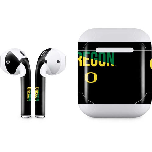University of Oregon Split on Black Apple AirPods Skin