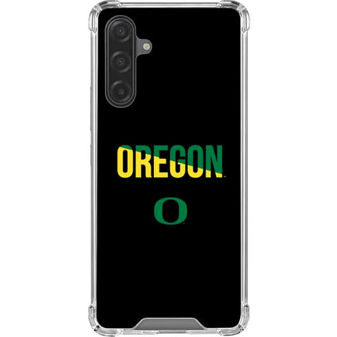 University of Oregon Split on Black Galaxy A17 Clear Case