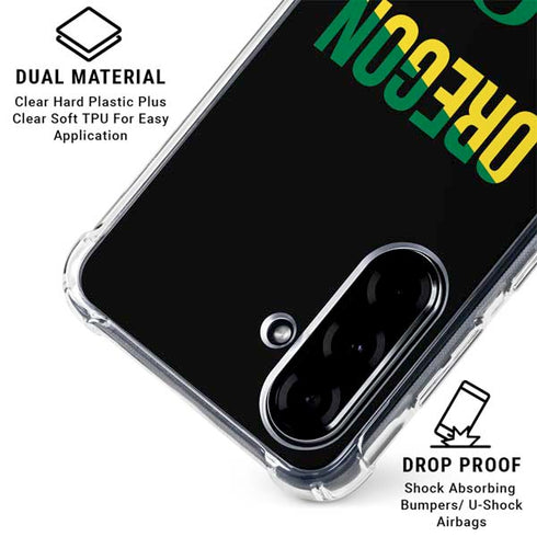University of Oregon Split on Black Galaxy A36 5G Clear Case