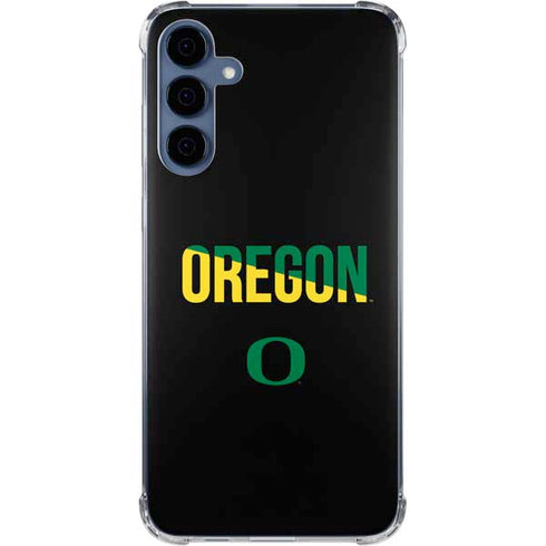 University of Oregon Split on Black Galaxy A55 5G Clear Case