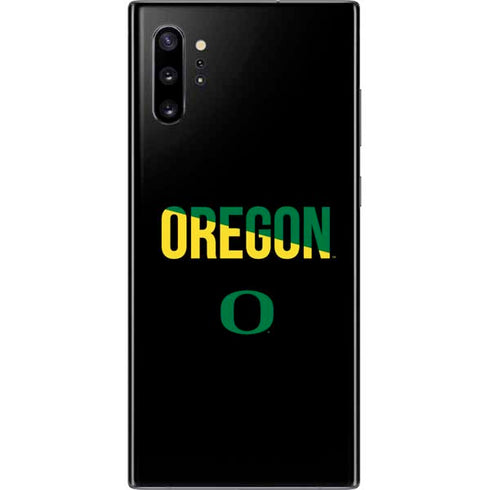 University of Oregon Split on Black Galaxy Note 10 Plus Skin