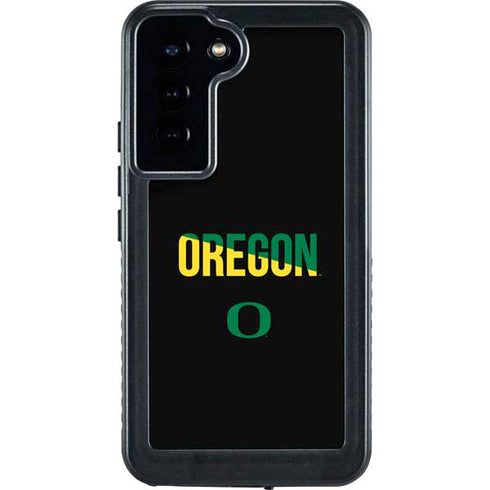 University of Oregon Split on Black Galaxy S24 Plus Waterproof Case