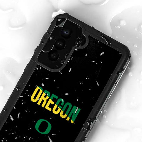 University of Oregon Split on Black Galaxy S24 Plus Waterproof Case