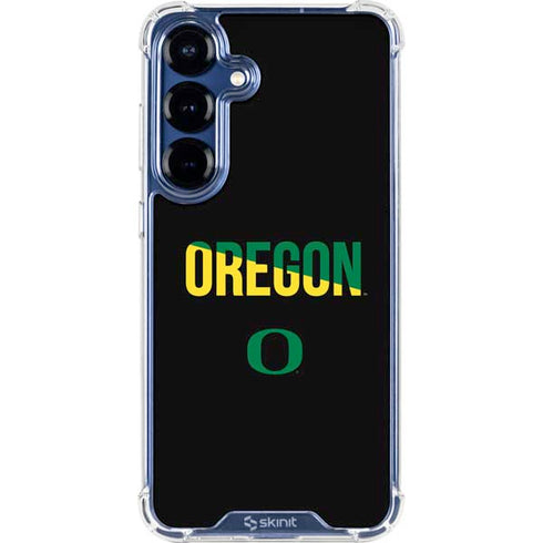 University of Oregon Split on Black Galaxy S25 Clear Case