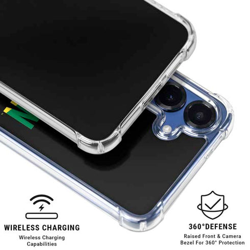 University of Oregon Split on Black Galaxy S25 Plus Clear Case