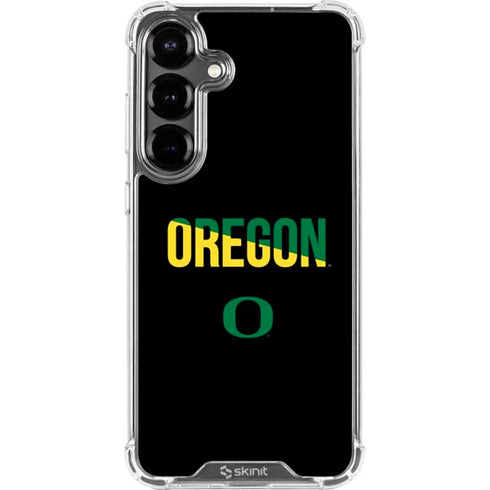 University of Oregon Split on Black Galaxy S26 Clear Case