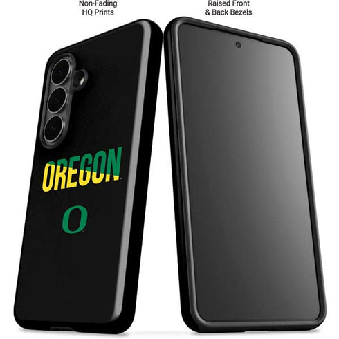 University of Oregon Split on Black Galaxy S26 Plus Impact Case