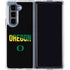 University of Oregon Split on Black Galaxy Z Fold5 5G Clear Case