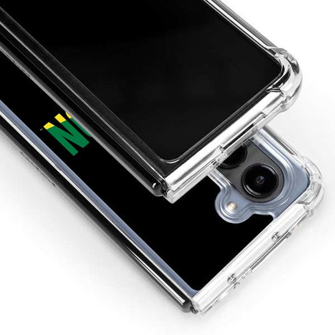University of Oregon Split on Black Galaxy Z Fold5 5G Clear Case