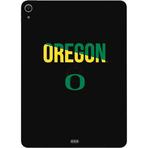 University of Oregon Split on Black Apple iPad Air Skin