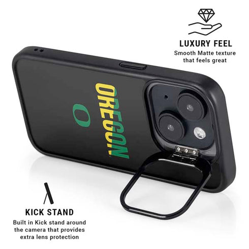 University of Oregon Split on Black iPhone 13 Kickstand Case