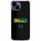 University of Oregon Split on Black iPhone 15 Clear Case