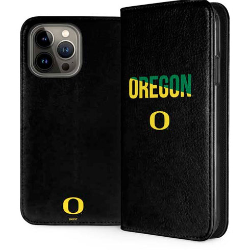 University of Oregon Split on Black iPhone 15 Pro Max Folio Case