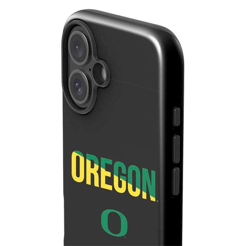 University of Oregon Split on Black iPhone 16 Impact Case