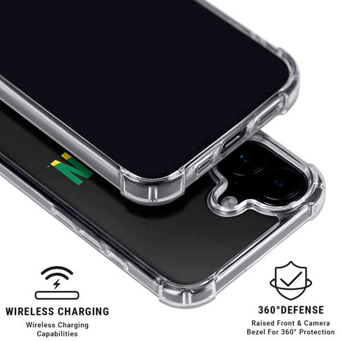 University of Oregon Split on Black iPhone 16 MagSafe Case