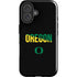 University of Oregon Split on Black iPhone 16 Plus Impact Case