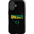 University of Oregon Split on Black iPhone 16 Plus Magsafe Impact Case