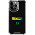 University of Oregon Split on Black iPhone 16 Pro Clear Case