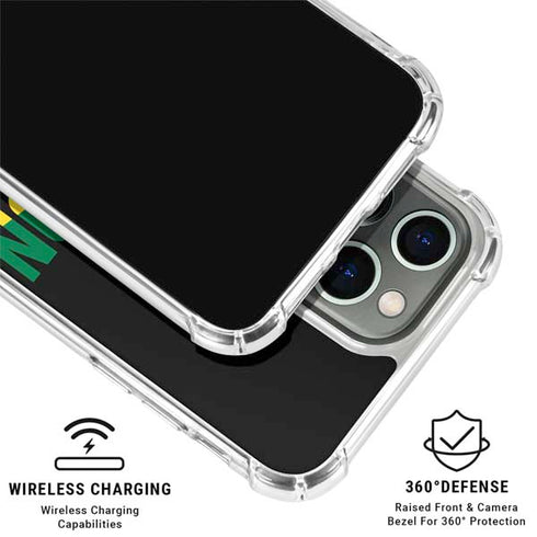 University of Oregon Split on Black iPhone 16 Pro Clear Case