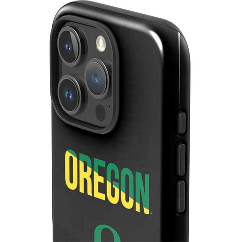 University of Oregon Split on Black iPhone 16 Pro Impact Case