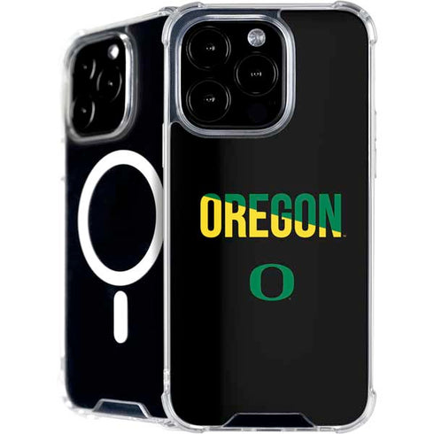 University of Oregon Split on Black iPhone 16 Pro MagSafe Case