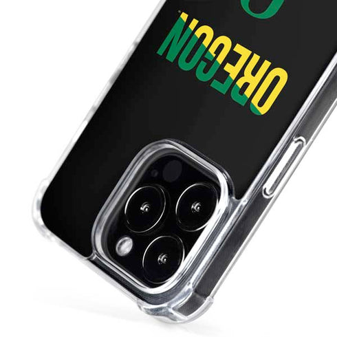 University of Oregon Split on Black iPhone 16 Pro MagSafe Case
