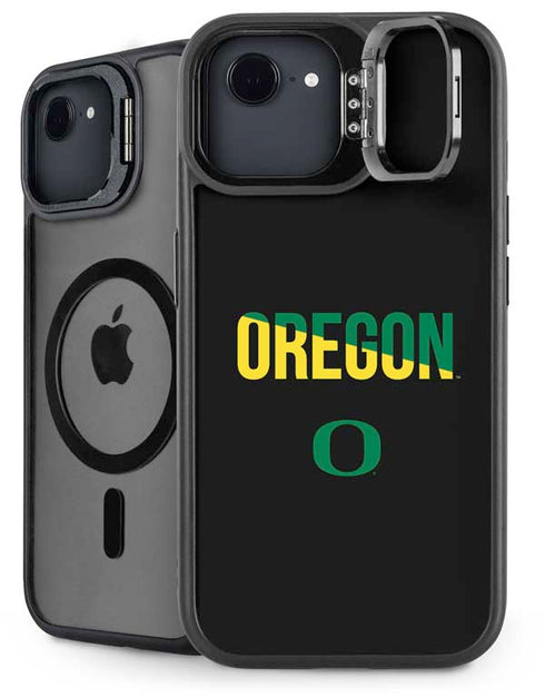 University of Oregon Split on Black iPhone 16e Kickstand Case