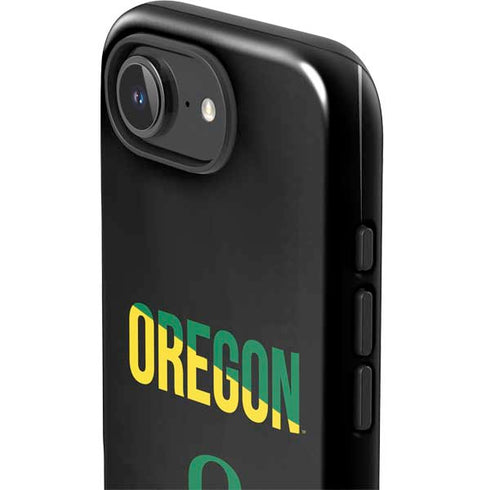 University of Oregon Split on Black iPhone 16e Impact Case