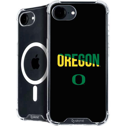 University of Oregon Split on Black iPhone 16e MagSafe Case
