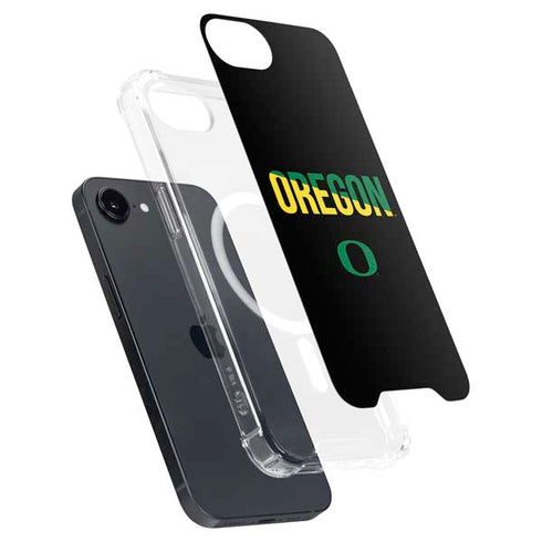 University of Oregon Split on Black iPhone 16e MagSafe Case