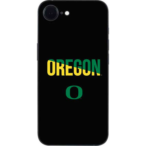 University of Oregon Split on Black iPhone 16e Skin
