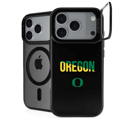 University of Oregon Split on Black iPhone 18 Pro Kickstand Case
