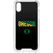 University of Oregon Split on Black iPhone XS Clear Case
