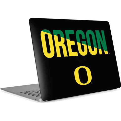 University of Oregon Split on Black Apple MacBook Air Skin