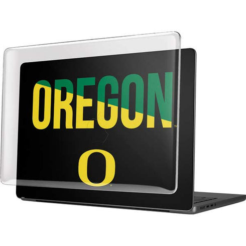 University of Oregon Split on Black MacBook Pro 14in (2021-24) Case plus Skin