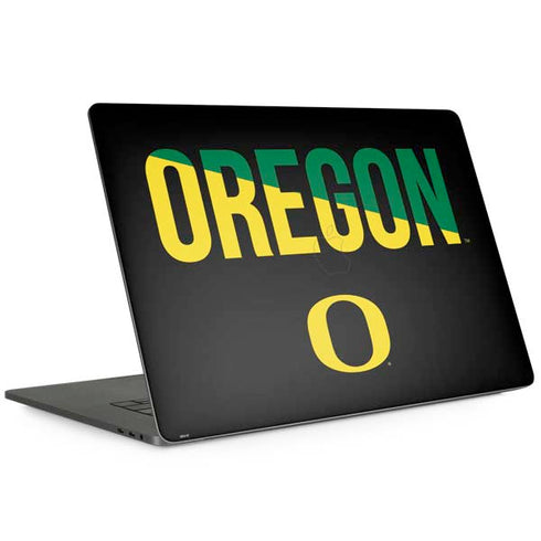 University of Oregon Split on Black MacBook Skins