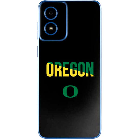 University of Oregon Split on Black Moto G Play 4G (2024) Skin