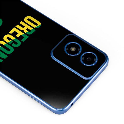 University of Oregon Split on Black Moto G Play 4G (2024) Skin
