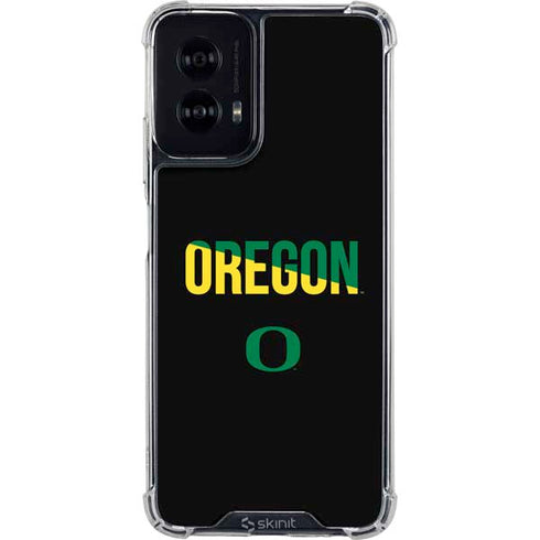 University of Oregon Split on Black Moto G Power 5G (2024) Clear Case