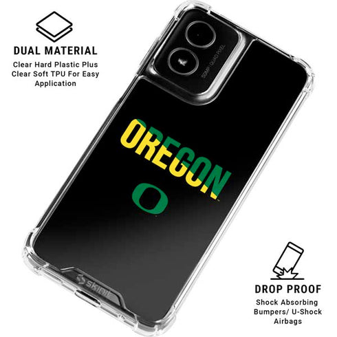 University of Oregon Split on Black Moto G Power 5G (2024) Clear Case