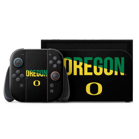 University of Oregon Split on Black Nintendo Skins