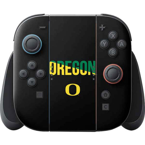 University of Oregon Split on Black Nintendo Switch 2 (2025) Joy-Con Controller Skin