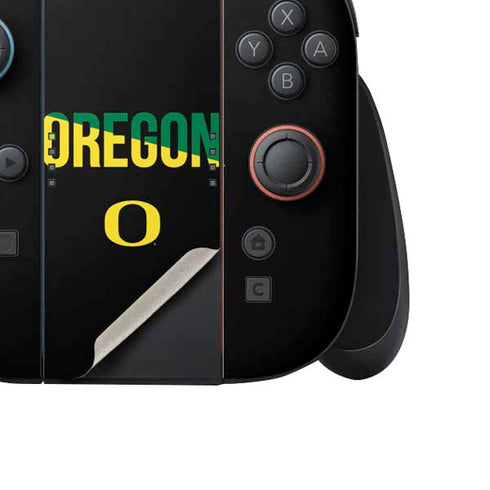 University of Oregon Split on Black Nintendo Switch 2 (2025) Joy-Con Controller Skin