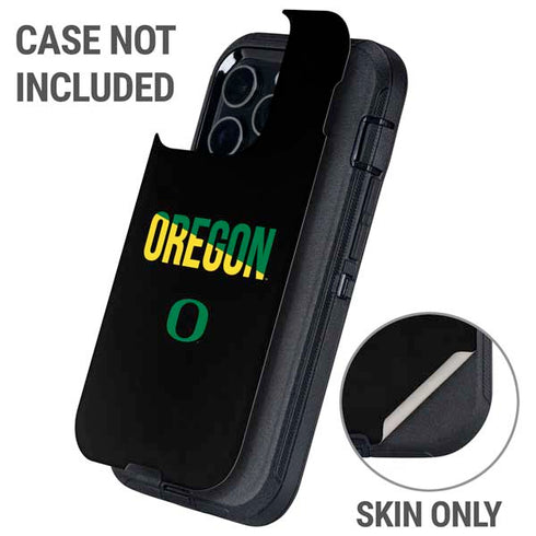 University of Oregon Split on Black Otterbox Defender iPhone Skin